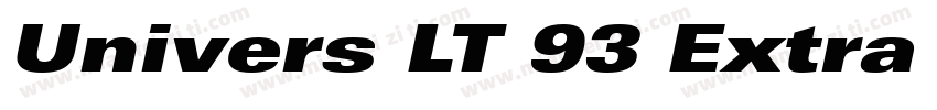 Univers LT 93 Extra Black Extended Oblique字体转换